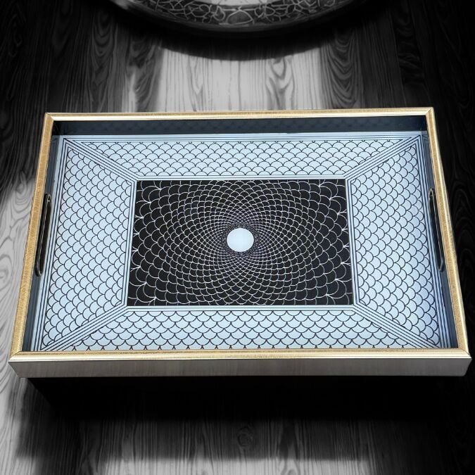 Glore A08-Lara El Geçmeli Tepsi 31x46