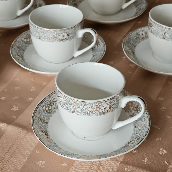 Paçi Desenli 6 Kişilik Nescafe&Çay Fincan Takımı