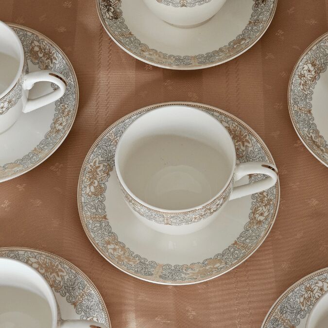 Paçi Desenli 6 Kişilik Nescafe&Çay Fincan Takımı