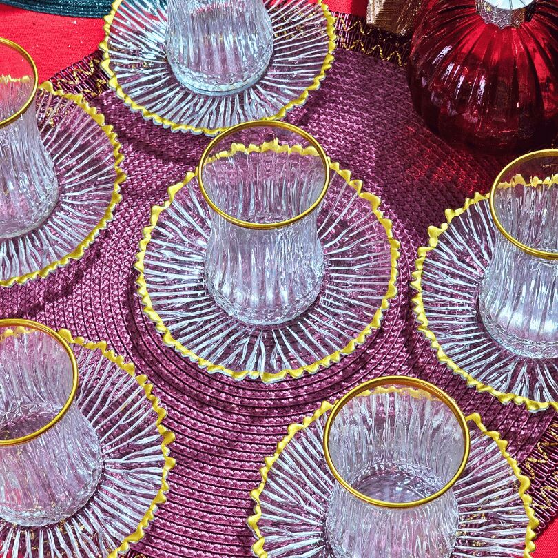 Paşabahçe Elysia Gold Detaylı Çay Bardağı Seti