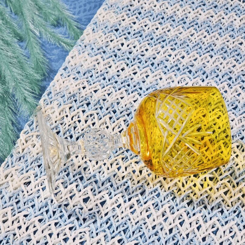 Yaren Desen Sarı 1 Adet Bardak Kadeh