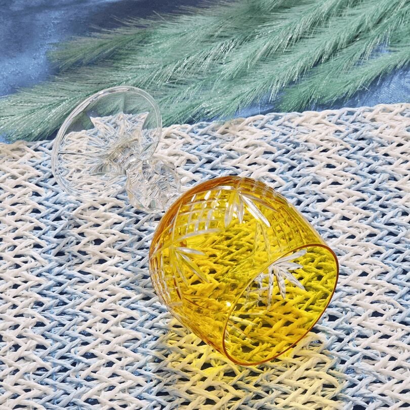 Yaren Desen Sarı 1 Adet Bardak Kadeh