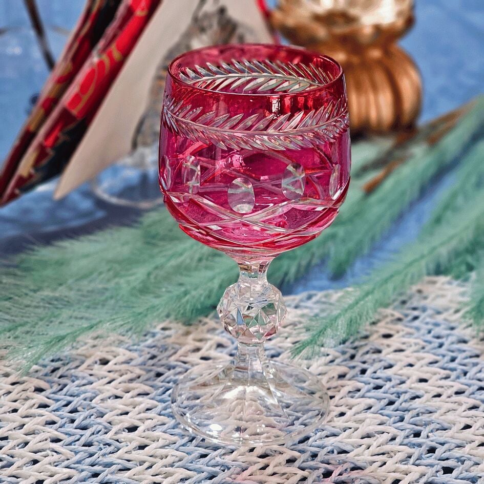 Hybrid  Desen Pembe 1 Adet Bardak Kadeh