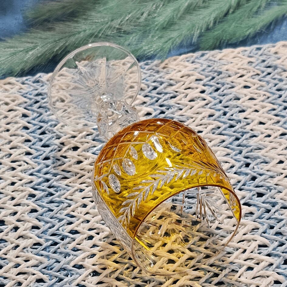 Hybrid Çift Desen Sarı 1 Adet Bardak Kadeh