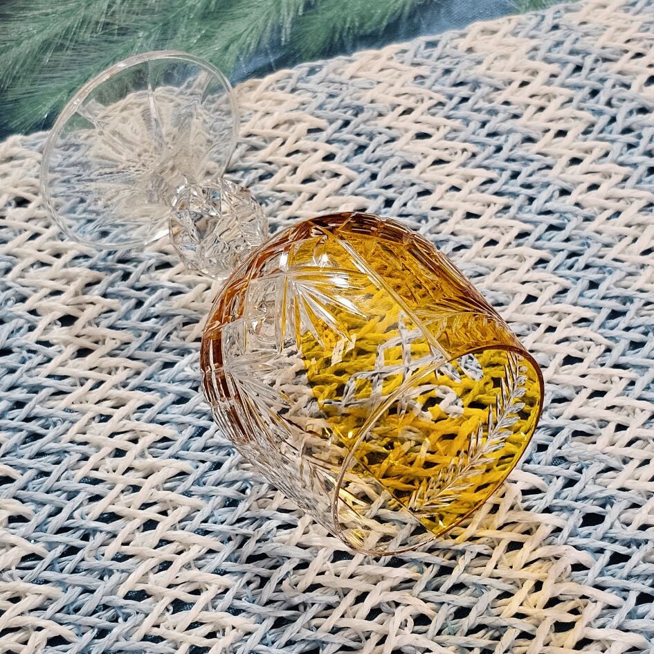 Hybrid Çift Desen Sarı 1 Adet Bardak Kadeh