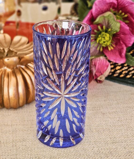 Bohemia Rosa Uzun Bardak Kadeh 1 Adet (Mavi)