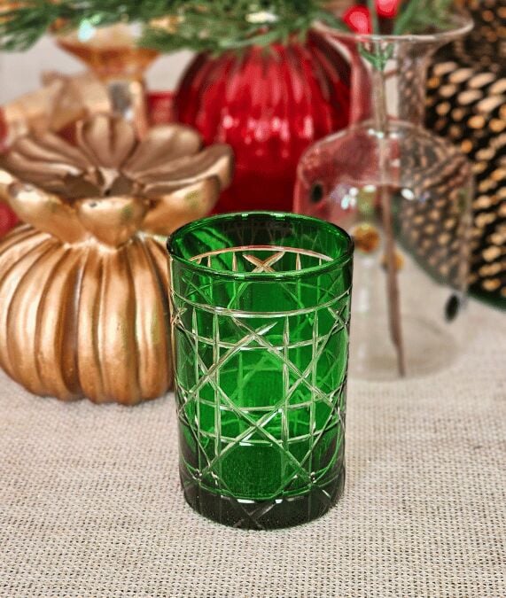 Bohemia Şah Mat Kısa Kahve Yanı Bardak Kadeh 1 Adet (Yeşil)