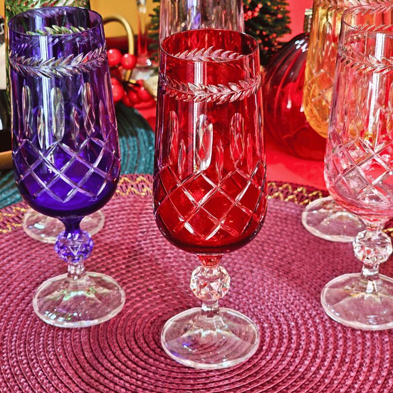 Bohemia Zaraif 180 Ml Kristal 1 Adet Kadeh Bardak (Kırmızı)