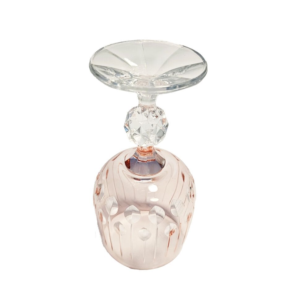 Bohemia Sarpy Kristal 1 Adet Pembe Renk Bardak Kadeh 