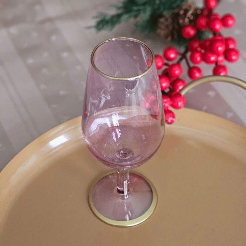 Paşabahçe Pembe Renkli Kahve Yanı Kadeh 1 Adet