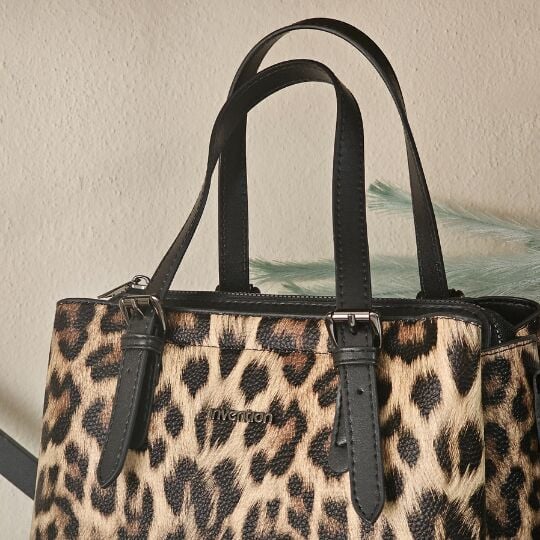 Yeni Sezon Leopar Baskılı Fermuarlı Çanta