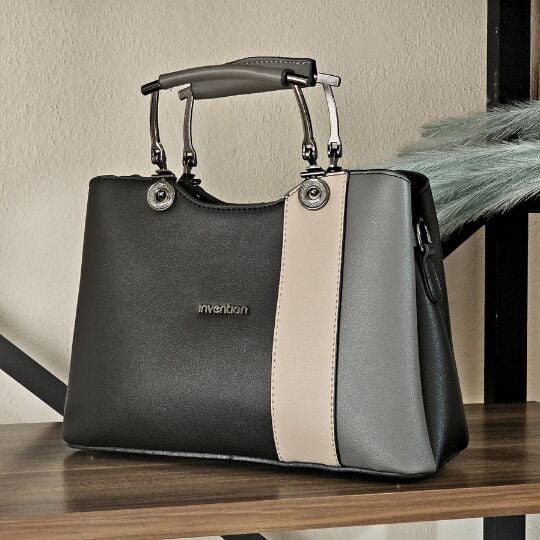 Zarif Renk Kombinasyonlu El ve Omuz Çantası