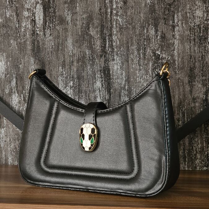 Serpenti Detaylı Zincir Askılı Mini Omuz Çantası