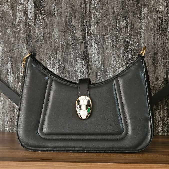 Serpenti Detaylı Zincir Askılı Mini Omuz Çantası